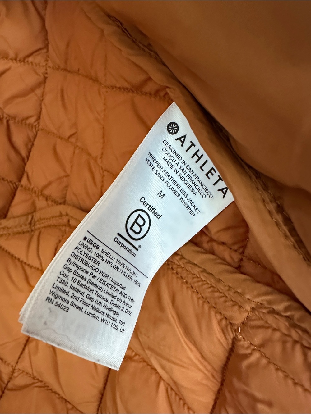Athleta Quilted Puffer Jacket in Rust Orange - Picture 3 of 7